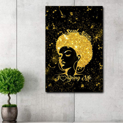 BigProStore African American Magic Canvas African Girl I Love Being Me African Wall Art For Living Room Canvas