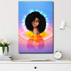 BigProStore African American Canvas Art African Popin Girl African Wall Art Canvas / 8" x 12" Canvas