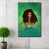 BigProStore African Canvas African Stunning Woman Minimalist Wall Art Canvas