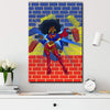 BigProStore African American Canvas Art African Super Woman African Wall Art For Living Room Canvas / 8" x 12" Canvas