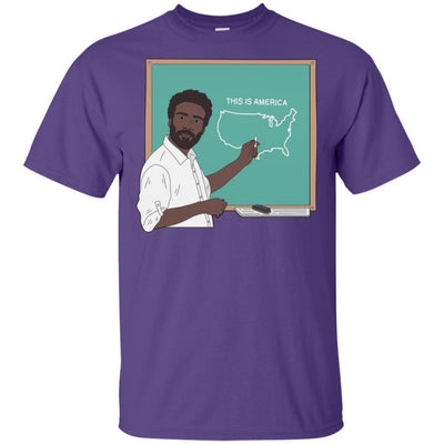 BigProStore Afro Apparel This Is America Pro Black African American Pride T-Shirt G200 Gildan Ultra Cotton T-Shirt / Purple / S T-shirt