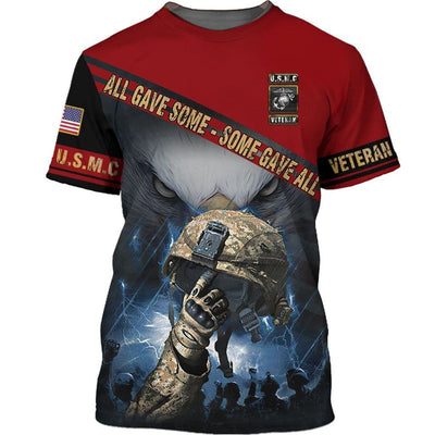BigProStore Us Marine Corps Military Clothing All Gave Some Some Gave All Usa Army Hoodie - Sweatshirt - Tshirt - Zip Hoodie T-shirt / S