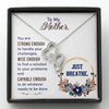 BigProStore Mothers Day Gifts You Are Strong Enough To Handle Your Challenges Just Breathe Double Hearts Necklace Standard Box Jewelry