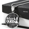 Black Queen Round Necklace Afro Girl Gifts