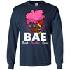 BigProStore Bae Best Auntie Ever T-Shirt African American Apparel For Black Women G240 Gildan LS Ultra Cotton T-Shirt / Navy / S T-shirt
