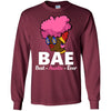 BigProStore Bae Best Auntie Ever T-Shirt African American Apparel For Black Women G240 Gildan LS Ultra Cotton T-Shirt / Maroon / S T-shirt