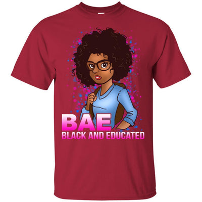 BigProStore Bae Black And Educated Afro Girl Magic T-Shirt For Melanin Women Pride G200 Gildan Ultra Cotton T-Shirt / Cardinal / S T-shirt