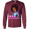 BigProStore Bae Black And Educated Afro Girl Magic T-Shirt For Melanin Women Pride G240 Gildan LS Ultra Cotton T-Shirt / Maroon / S T-shirt