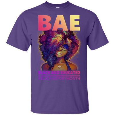 BigProStore Bae Black And Educated #Blackhistorymonth Pro African American T-Shirt G200 Gildan Ultra Cotton T-Shirt / Purple / S T-shirt
