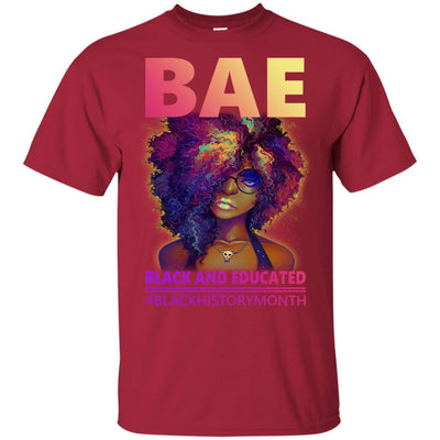 BigProStore Bae Black And Educated #Blackhistorymonth Pro African American T-Shirt G200 Gildan Ultra Cotton T-Shirt / Cardinal / S T-shirt