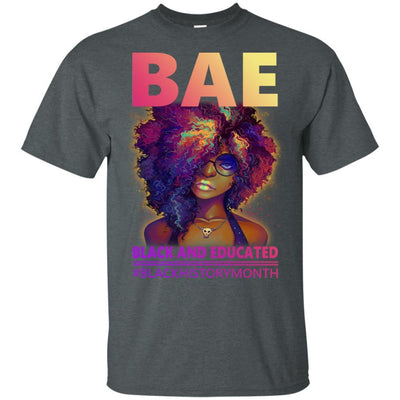 BigProStore Bae Black And Educated #Blackhistorymonth Pro African American T-Shirt G200 Gildan Ultra Cotton T-Shirt / Dark Heather / S T-shirt