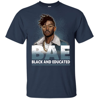 BigProStore Bae Black And Educated T-Shirt African Apparel For Melanin Afro Men G200 Gildan Ultra Cotton T-Shirt / Navy / S T-shirt