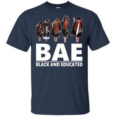 BigProStore Bae Black And Educated T-Shirt African Clothing For Melanin Afro Women G200 Gildan Ultra Cotton T-Shirt / Navy / S T-shirt