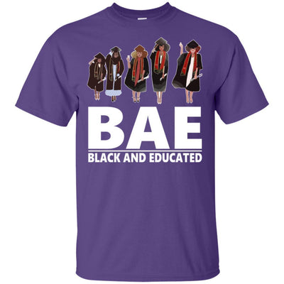 BigProStore Bae Black And Educated T-Shirt African Clothing For Melanin Afro Women G200 Gildan Ultra Cotton T-Shirt / Purple / S T-shirt