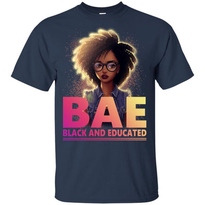 BigProStore Bae Black And Educated T-Shirt African Clothing For Melanin Women Men G200 Gildan Ultra Cotton T-Shirt / Navy / S T-shirt