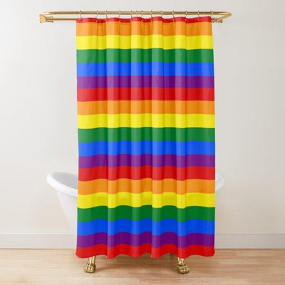 BigProStore Pastel Rainbow Print Shower Curtains Beautiful Rainbow Polyester Waterproof Bathroom Decor 3 Sizes Rainbow Shower Curtain / Small (165x180cm | 65x72in) Rainbow Shower Curtain
