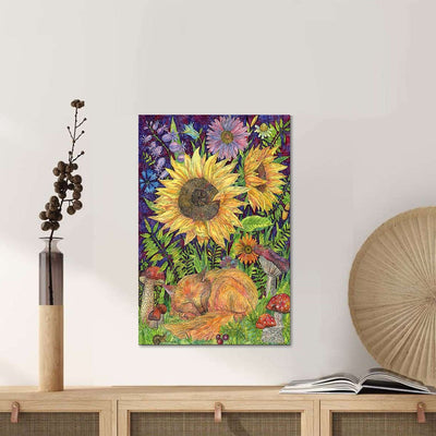 BigProStore Sunflower Fashion Canvas Beautiful Sunflower Grown In The Wind Art Decor Canvas / 16" x 24" Canvas