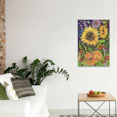 BigProStore Sunflower Fashion Canvas Beautiful Sunflower Grown In The Wind Art Decor Canvas / 24" x 36" Canvas
