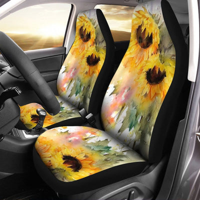 BigProStore Sunflower Car Seat Covers Beautiful Sunflower Grown In The Wind Seat Protector Universal Fit (Set of 2 Car Seat Covers Car Seat Cover
