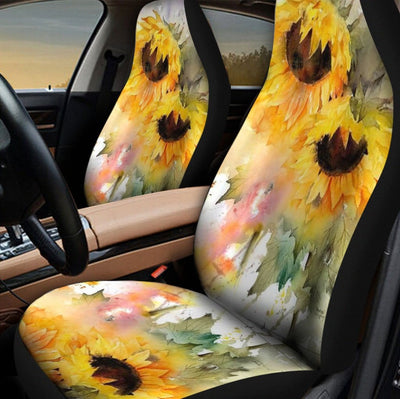 BigProStore Sunflower Car Seat Covers Beautiful Sunflower Grown In The Wind Seat Protector Universal Fit (Set of 2 Car Seat Covers Car Seat Cover