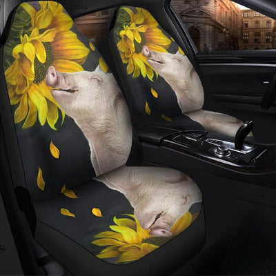 BigProStore Sunflower Seat Covers Beauty Magic Sunny Flower Auto Seat Covers Universal Fit (Set of 2 Car Seat Covers Car Seat Cover