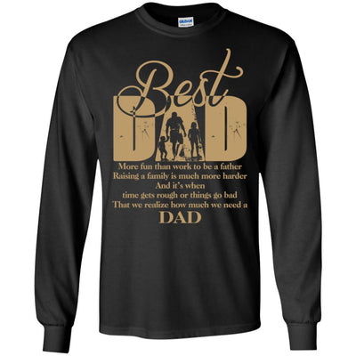 BigProStore Best Dad T-Shirts Special Gift For Daddy Father's Day Men Present Idea G240 Gildan LS Ultra Cotton T-Shirt / Black / S T-shirt