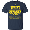 BigProStore Best Grandpa In The Galaxy T-Shirt Father's Day Unique Men Papa Gifts G200 Gildan Ultra Cotton T-Shirt / Navy / S T-shirt