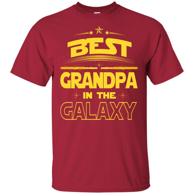 BigProStore Best Grandpa In The Galaxy T-Shirt Father's Day Unique Men Papa Gifts G200 Gildan Ultra Cotton T-Shirt / Cardinal / S T-shirt