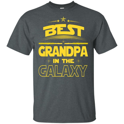 BigProStore Best Grandpa In The Galaxy T-Shirt Father's Day Unique Men Papa Gifts G200 Gildan Ultra Cotton T-Shirt / Dark Heather / S T-shirt