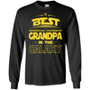 BigProStore Best Grandpa In The Galaxy T-Shirt Father's Day Unique Men Papa Gifts G240 Gildan LS Ultra Cotton T-Shirt / Black / S T-shirt