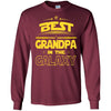 BigProStore Best Grandpa In The Galaxy T-Shirt Father's Day Unique Men Papa Gifts G240 Gildan LS Ultra Cotton T-Shirt / Maroon / S T-shirt