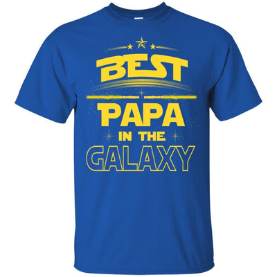 BigProStore Best Papa In The Galaxy T-Shirt Father's Day Unique Men Grandpa Gifts G200 Gildan Ultra Cotton T-Shirt / Royal / S T-shirt