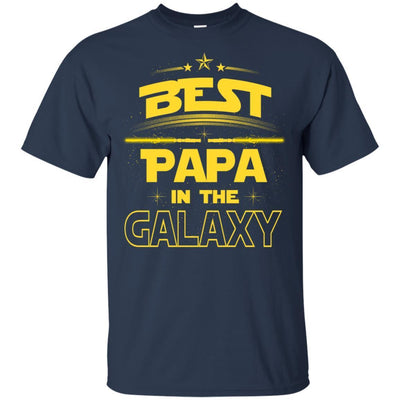 BigProStore Best Papa In The Galaxy T-Shirt Father's Day Unique Men Grandpa Gifts G200 Gildan Ultra Cotton T-Shirt / Navy / S T-shirt