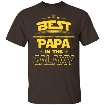 BigProStore Best Papa In The Galaxy T-Shirt Father's Day Unique Men Grandpa Gifts G200 Gildan Ultra Cotton T-Shirt / Dark Chocolate / S T-shirt