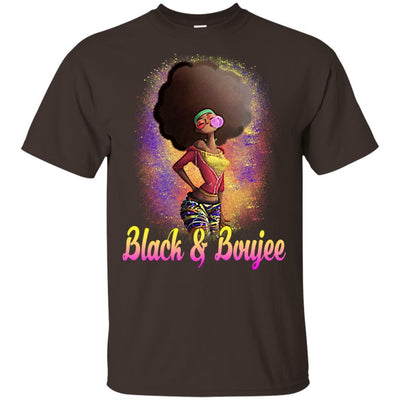 BigProStore Black And Boujee T-Shirt African Clothing For Melanin Poppin Afro Girl G200 Gildan Ultra Cotton T-Shirt / Dark Chocolate / S T-shirt