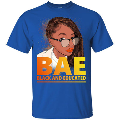 BigProStore Black And Educated Bae African Amercican Women T-Shirt For Afro Girl G200 Gildan Ultra Cotton T-Shirt / Royal / S T-shirt
