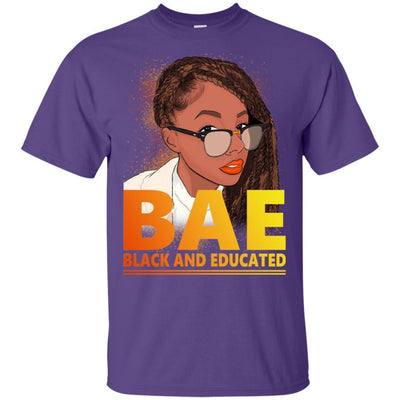 BigProStore Black And Educated Bae African Amercican Women T-Shirt For Afro Girl G200 Gildan Ultra Cotton T-Shirt / Purple / S T-shirt