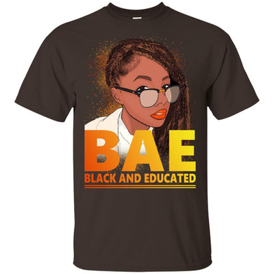 BigProStore Black And Educated Bae African Amercican Women T-Shirt For Afro Girl G200 Gildan Ultra Cotton T-Shirt / Dark Chocolate / S T-shirt