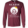 BigProStore Black Auntie Funny T-Shirt African American Apparel For Melanin Women G240 Gildan LS Ultra Cotton T-Shirt / Maroon / S T-shirt
