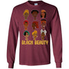 BigProStore Black Beauty African Clothing T-Shirt For Melanin Women Afro Girl Tee G240 Gildan LS Ultra Cotton T-Shirt / Maroon / S T-shirt
