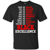 BigProStore Black Excellence African American T-Shirt For Melanin Women Afro Girl G200 Gildan Ultra Cotton T-Shirt / Black / S T-shirt
