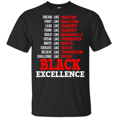 BigProStore Black Excellence African American T-Shirt For Melanin Women Afro Girl G200 Gildan Ultra Cotton T-Shirt / Black / S T-shirt