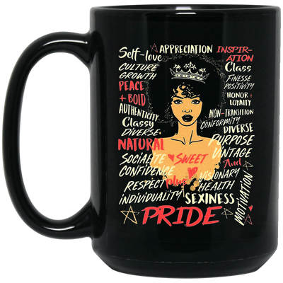 BigProStore Black Girl Rock Pride Coffee Mug African American Melanin Afro Girls BM15OZ 15 oz. Black Mug / Black / One Size Coffee Mug