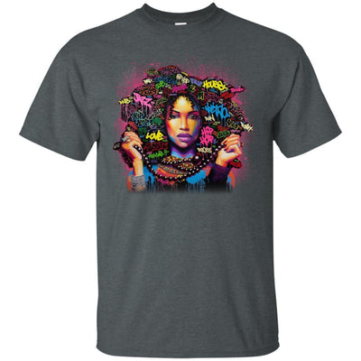 Black Is Beautiful Afro Girl T-Shirt Melanin Popping Women Clothing BigProStore
