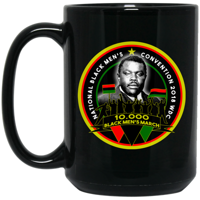 BigProStore Black Men's March Coffee Mug African American Cup For Pro Afro Pride BM15OZ 15 oz. Black Mug / Black / One Size Coffee Mug