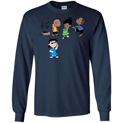 BigProStore Black People Pride African American T-Shirt For Pretty Melanin Kids G240 Gildan LS Ultra Cotton T-Shirt / Navy / S T-shirt
