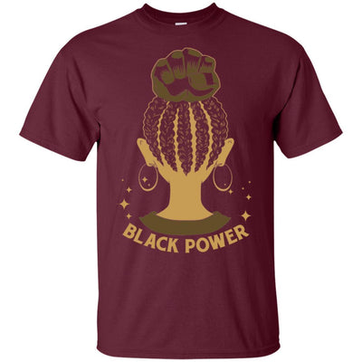 BigProStore Black Power T-Shirt African American Apparel For Melanin Poppin Women G200 Gildan Ultra Cotton T-Shirt / Maroon / S T-shirt