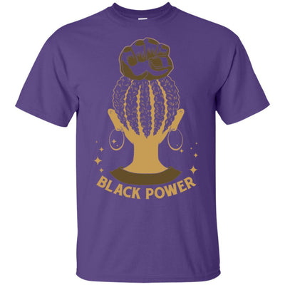 BigProStore Black Power T-Shirt African American Apparel For Melanin Poppin Women G200 Gildan Ultra Cotton T-Shirt / Purple / S T-shirt