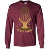 BigProStore Black Power T-Shirt African American Apparel For Melanin Poppin Women G240 Gildan LS Ultra Cotton T-Shirt / Maroon / S T-shirt