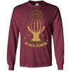 BigProStore Black Power T-Shirt African American Clothing For Melanin Poppin Women G240 Gildan LS Ultra Cotton T-Shirt / Maroon / S T-shirt